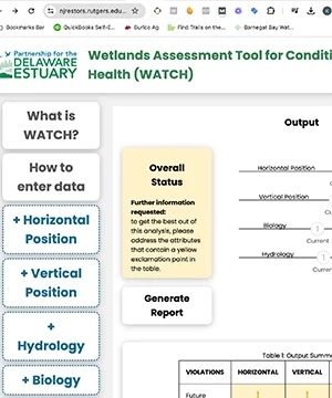 Wetlands Assessment Tool for Conditon & Health (WATCH) tool